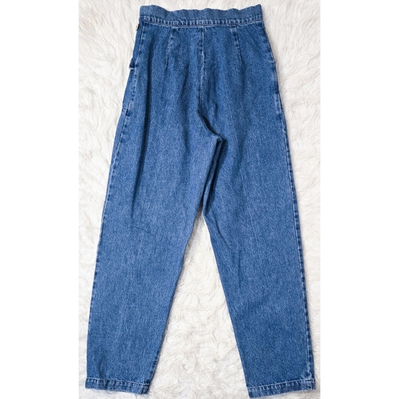 Ilana Kohn Huxie Jeans Pants Medium Wash Denim Blue High Waisted Rise Tapered - Picture 2 of 4